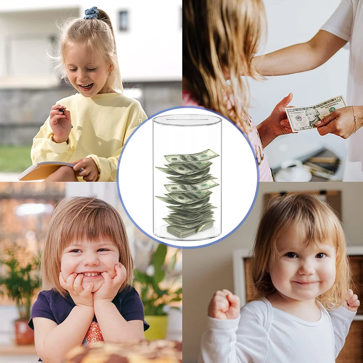 Transparente Spardose Aus Acryl Für Erwachsene Und Kinder_voghion.com