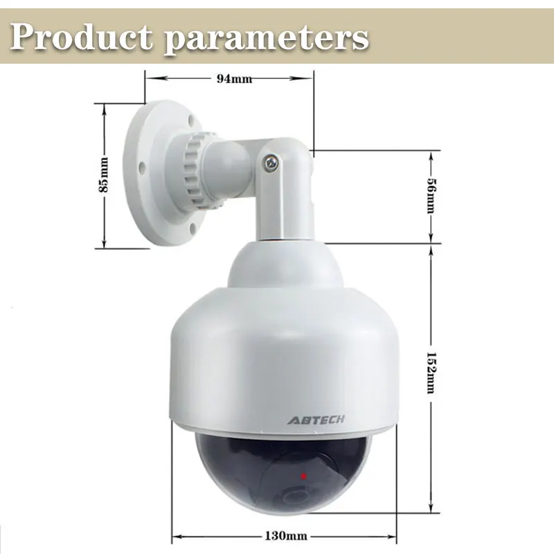 Fake Dummy Camera Outdoor IP54 Rainproof Security Surveillance Flash Dome Camera with CCTV Warning Sticker, ip camera,surveillance camera,wifi ip camera