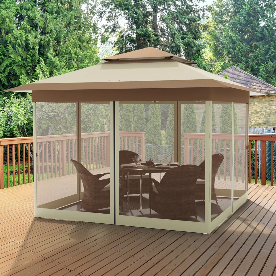 Portable Outdoor Gazebo Canopy with Mosquito Nets