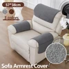 3Pc Sofa Headrest Cover 57x38cm Soft Wear Resistant Polyester Recliner Headrest Protector Anti-Fade Sofa Furniture Armrest Cover 1