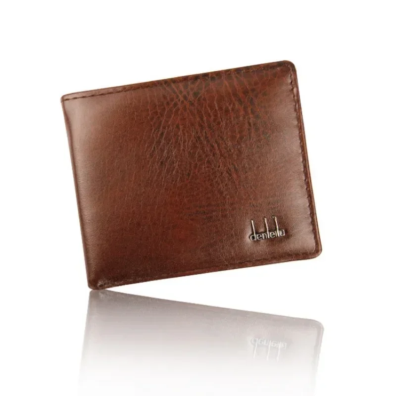 Vintage Men Pu Leather Small Wallet New Pattern Simple Solid Color Practical Lightweight Card Bag Male Card Holder Purse