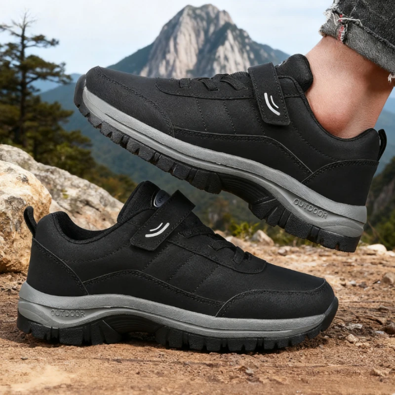 Men's Shoes Middle-aged Elderly Walking Shoes Fashion Comfortable Men's Spring Autumn Shoes One Foot Stepping Elderly Sneakers