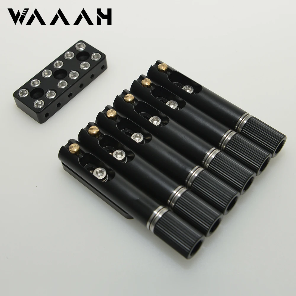 1 Set 6 Strings Headless Guitar Bridge Single Bridge For Electric Guitar