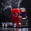 LESU 770S 6*6 1/14 RC Tractor Truck Metal Chassis Light Sound Smoke Differential Metal Chassis RTR Remote Control Car Model 3