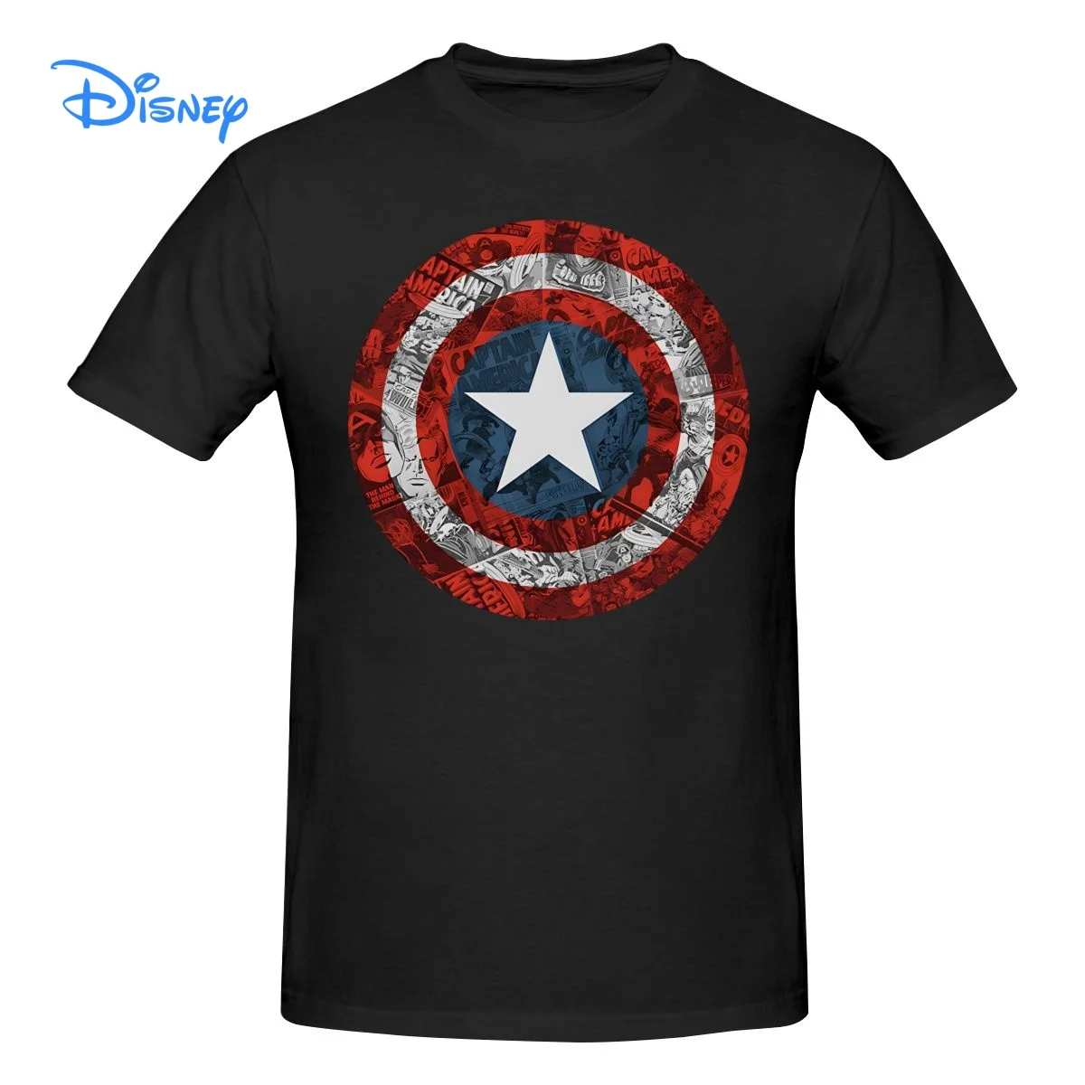 Camiseta De Capitán América Marvel Para Hombre | Estampado Tie-dye | 100% Algodón | Tallas S-XXL