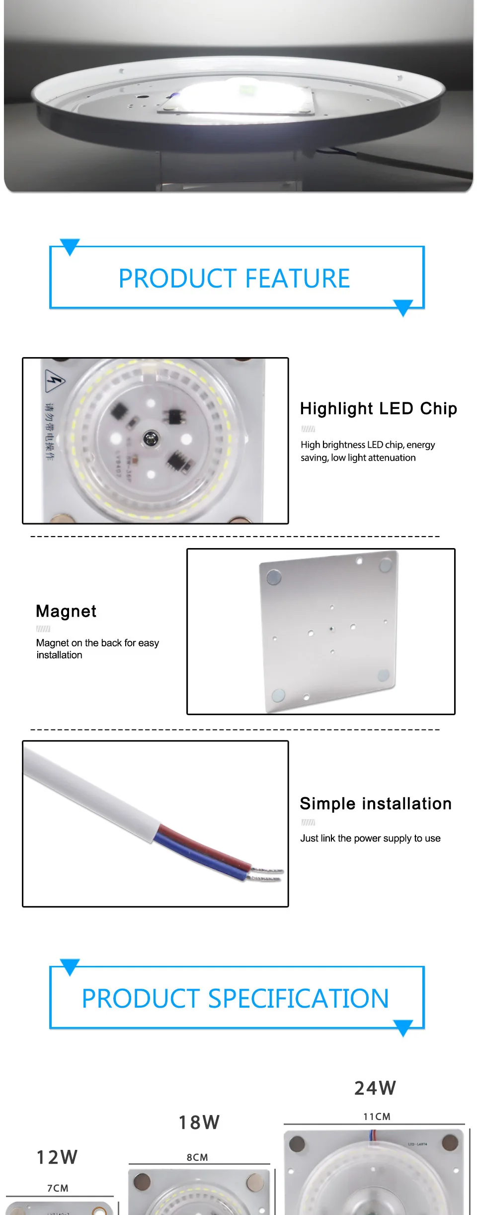 trimless downlights GreenEye Mini Led Module 12W 18W 24W For Ceiling Lamp Downlight Replace Accessory Magnetic Light Source Light Board Bulb 220V brass downlights