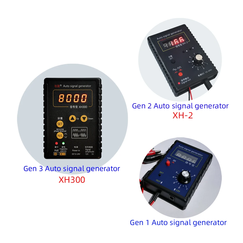 XH300 Auto Signal Generator Car ABS CKP Hall Signal Vehicle Speed Sensor Simulator 1Hz-8KHz Output Signal Generator Kit Signal Generator