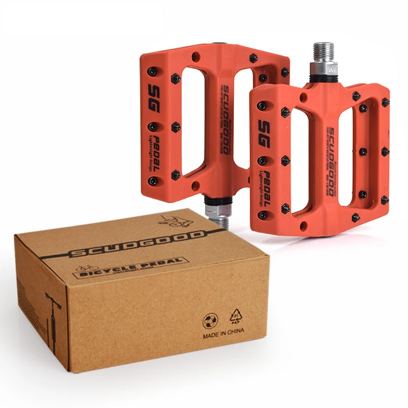 

Nylon MTB Bicycle Pedal Ultralight Bearing Bike Pedal Wide Thread Non-Slip Waterproof Road Foot Cycling Pedals bike parts