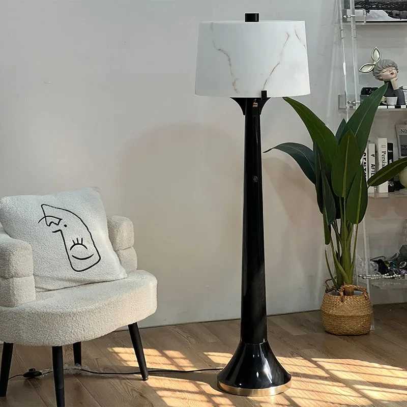 Designer Spanish natural marble floor lamp living room hotel model room bedroom study