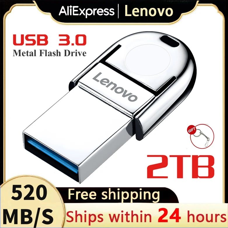 Lenovo 2Tb Portable Otg Pen Drive Unità Flash Ad Alta Velocità Usb 3.0 Interfaccia Di Tipo C Pendrive 1Tb 128Gb Chiave Usb Per Steam Deck Ps4