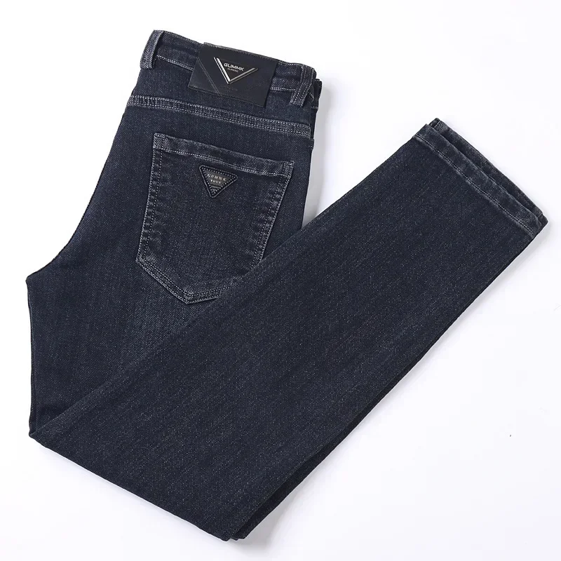 

2023 Autumn/Winter New Light Luxury Quality Jeans Men's Straight Tube Loose Size Business Men's Casual Pants