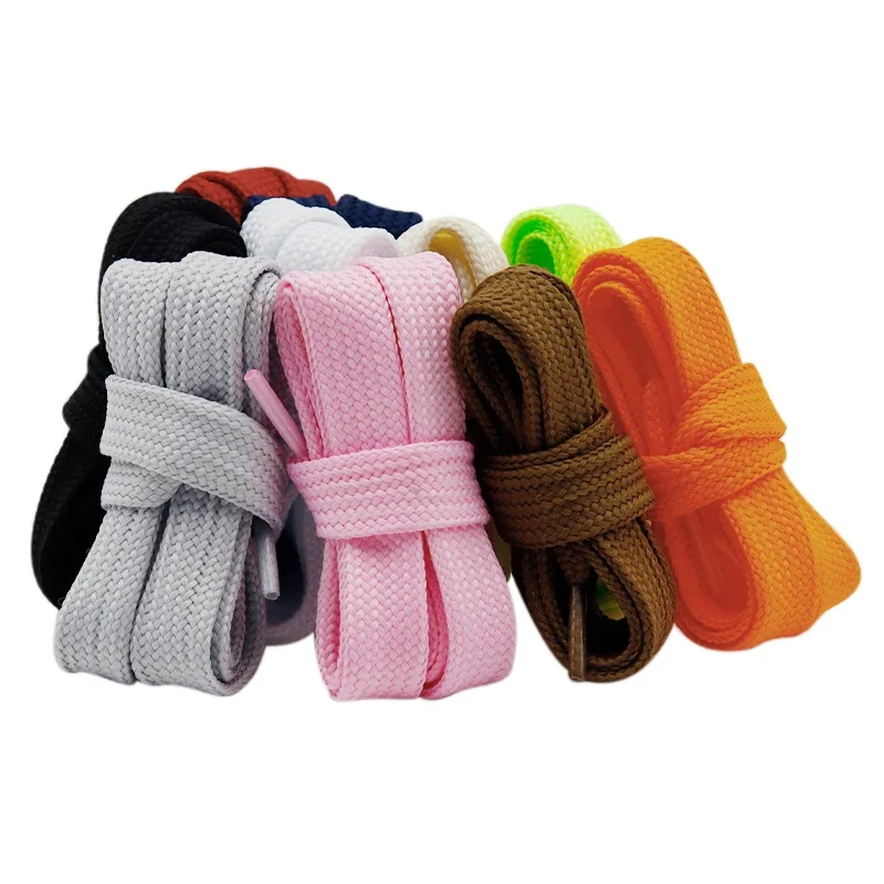 18mm Double Layer Polyester Fat Flat Shoelaces Cord Solid Color Wide Tape for Adults Kids Canvas Boots Premium Laces shoe laces shoelaces without ties shoe accessories