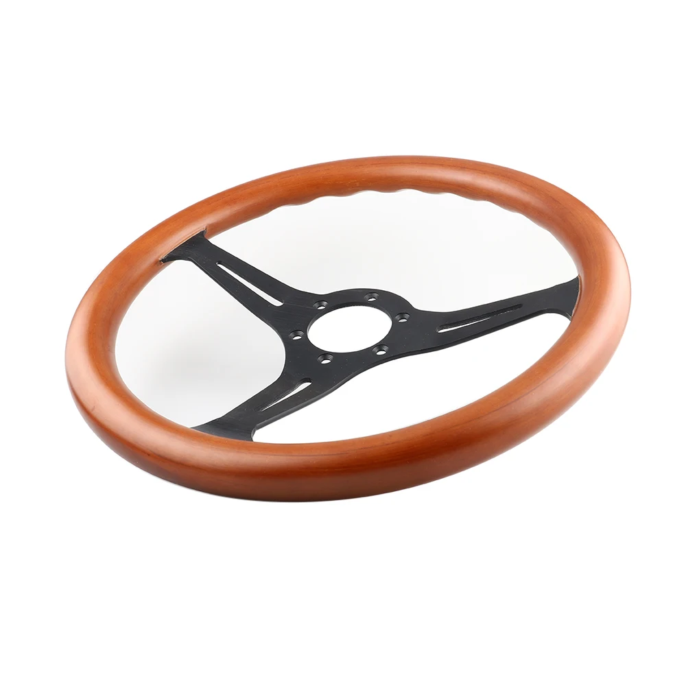 14 Inch Copy Wood Steering Wheel Imitation Wooden Classic Sports