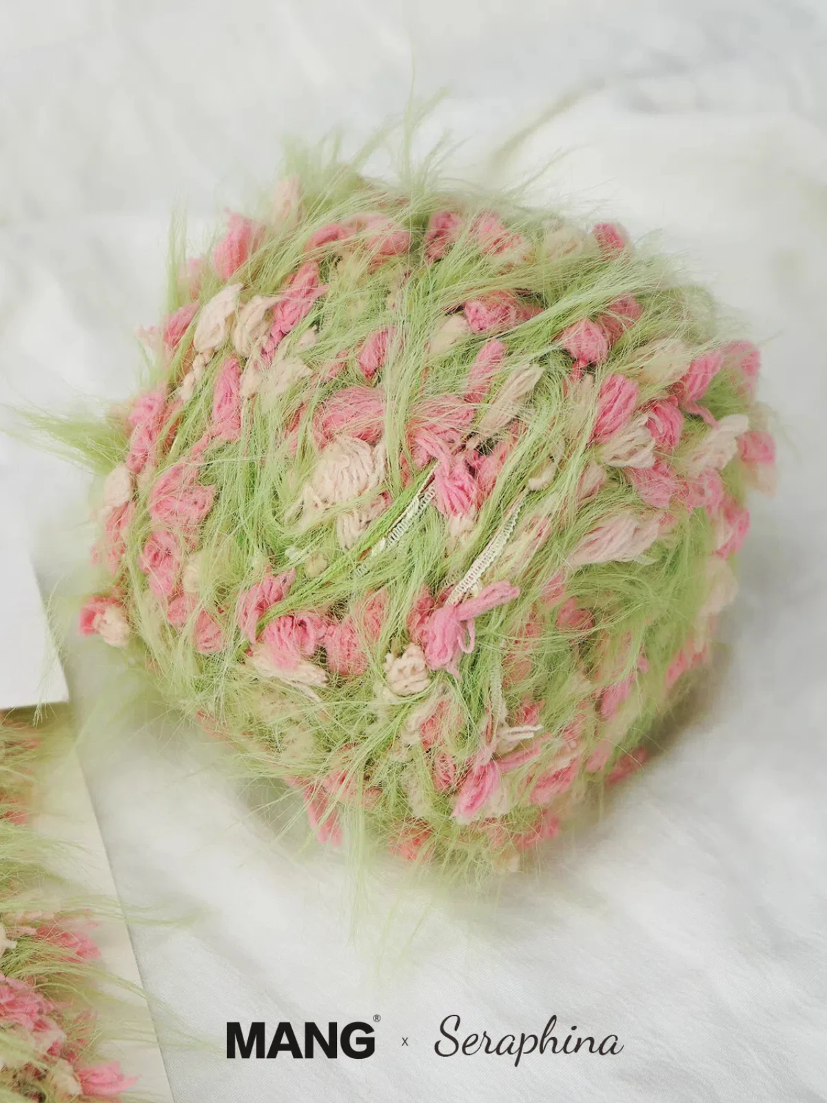 MANG 100g Mixed Knitting Yarn Green Flower Thread Handmade Crochet Stick Needle Woven Bag Hair Loop Yarn Scarf Bag Gift Decor 3