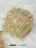 MANG 100g Mixed Knitting Yarn Green Flower Thread Handmade Crochet Stick Needle Woven Bag Hair Loop Yarn Scarf Bag Gift Decor 3