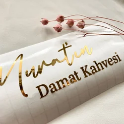 Personalized Vinyl Decal Name Bridesmaid Proposal Gifts Wedding Party Decoration Bridal Decals Gift Box Champagne Flutes Sticker