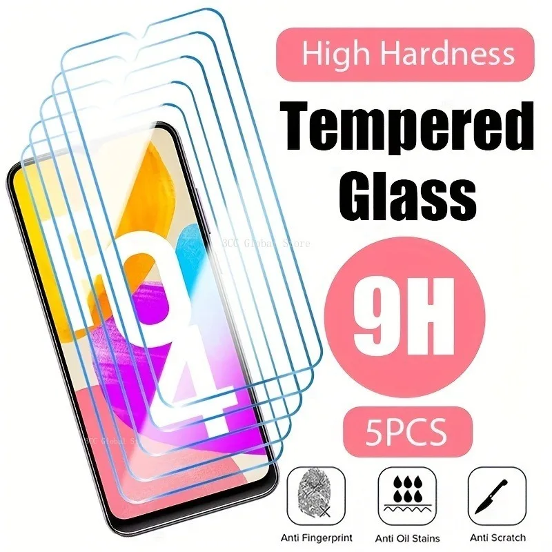 

5Pcs Screen Protector For Samsung A02 A02S A12 A22 A22 5G A32 A42 A52 A72 A23 A13 A14 A33 A51 A53 A73 A71 A71S M42 Glass Film