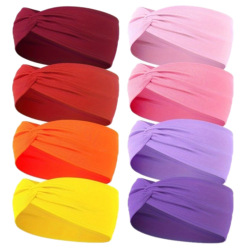 Breites elastisches Stirnband, Haarband, Pilates, Yoga, Fitness, Laufen, Radfahren, Schweißband, Turban, Make-up, Haarband, Make-up-Kopfbedeckung für Frauen