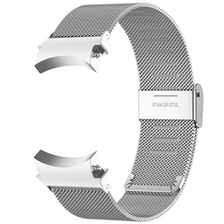 Stainless Steel Milanese Loop Strap - Elegant and Adjustable Watch Band for 4 6 classic 5pro (Silver)