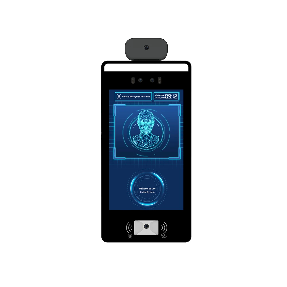 

Dynamic AI Temperature Measuring Device Biometric Real Face Recognition Terminal for Time Attendance Machine Door Access System