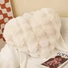 A Stylish Heart-Shaped Faux Fur Pillow - Machine Washable, Multi-Purpose 3D Bubble Velvet Decorative Cushion, Filled With 2