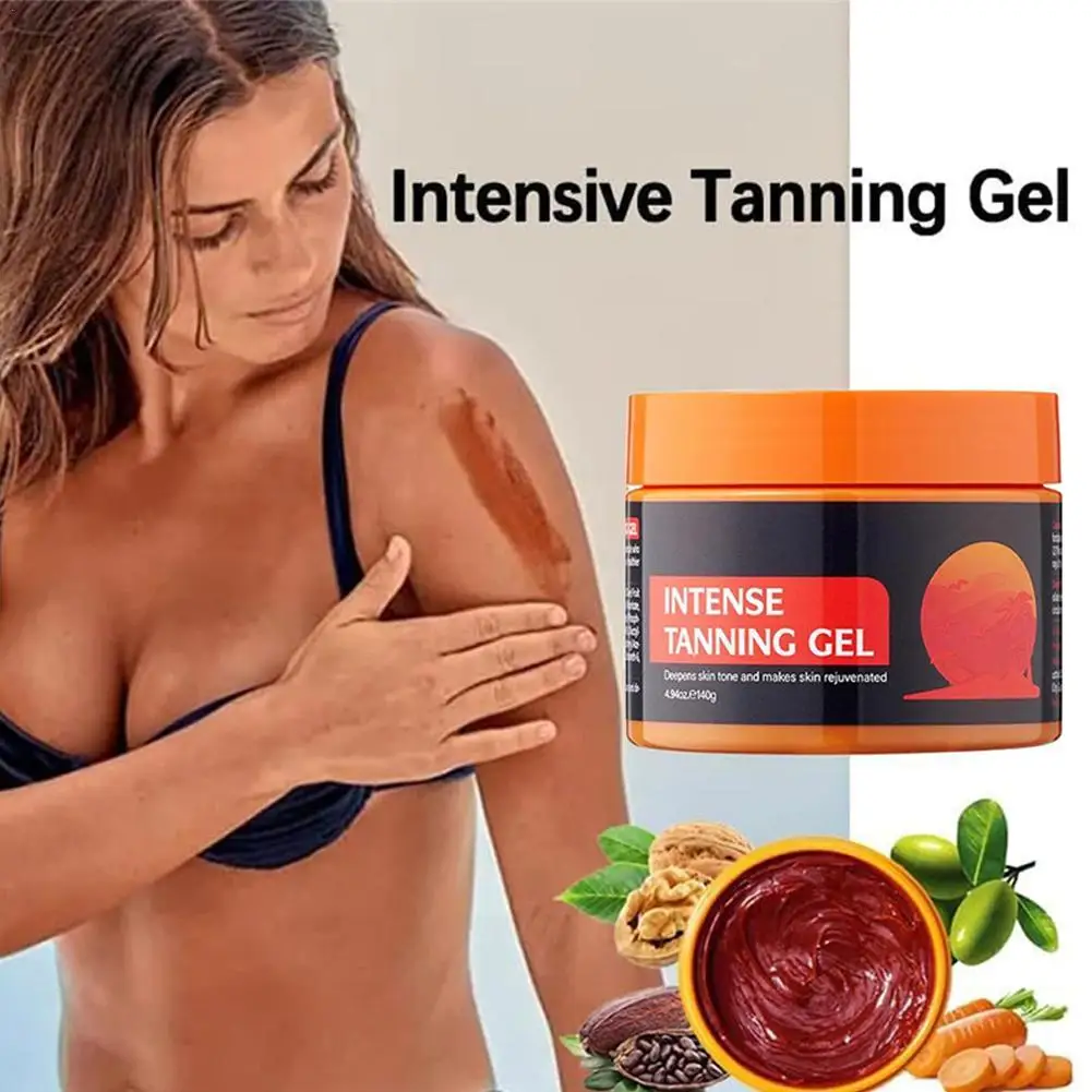 120g Sunless Tanning Gel Self Tanner Face Body Natural Tanning Accelerator Bronzer Moisturizing Sunbed Self Fake Tan Gel