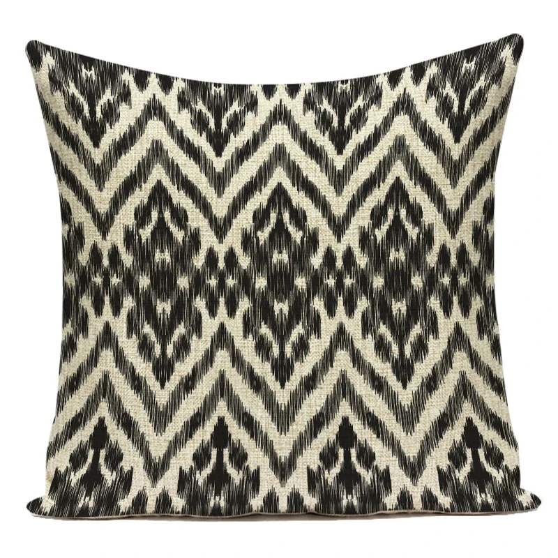 Vintage Boho Geometric Cotton Linen Decorative Throw Pillow Cover