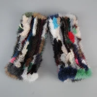 Lady Winter Real Mink Fur Gloves Hand Knitted Real Mink Fur Fingerless Gloves Women Warm Strong Elastic Real Mink Fur Mittens - Image 5
