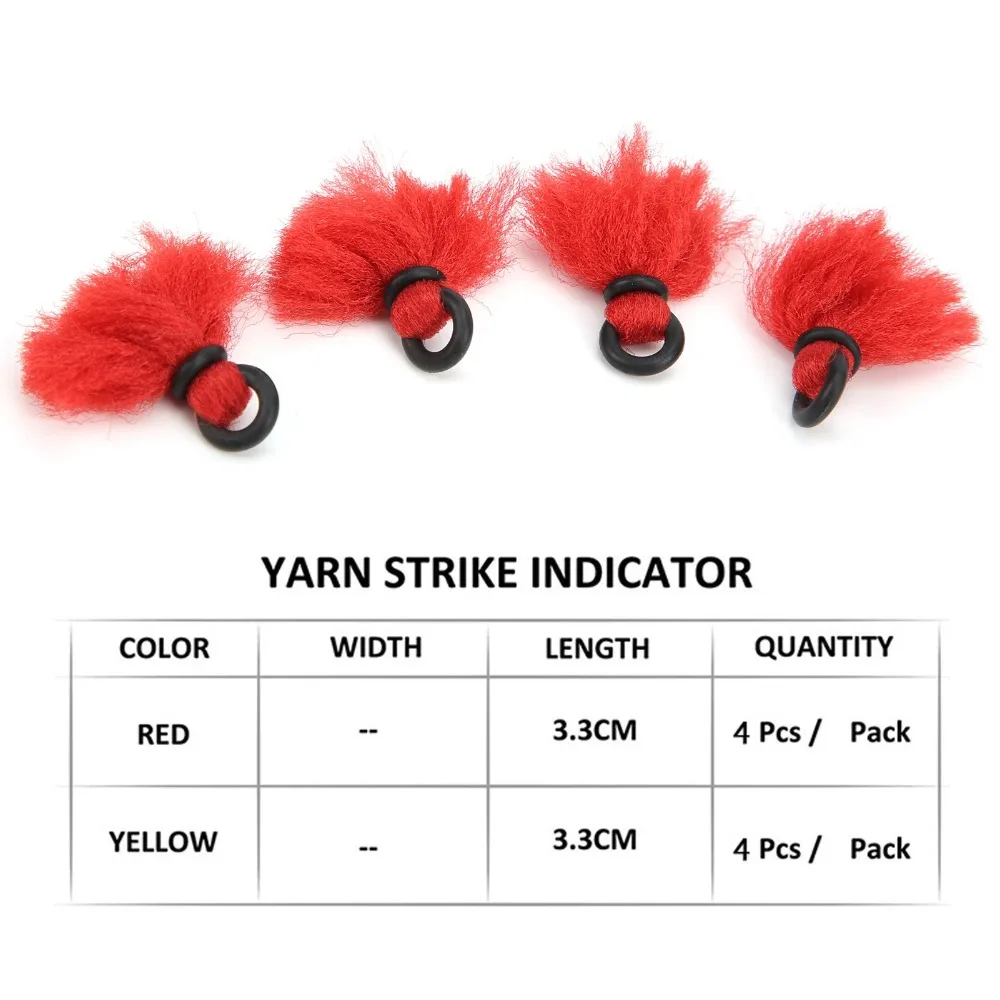 4pcs Fly Fishing Yarn Strike Indicators Water Density Light As a Feather Easy To Carry Fly Fishing Floats Small in Size