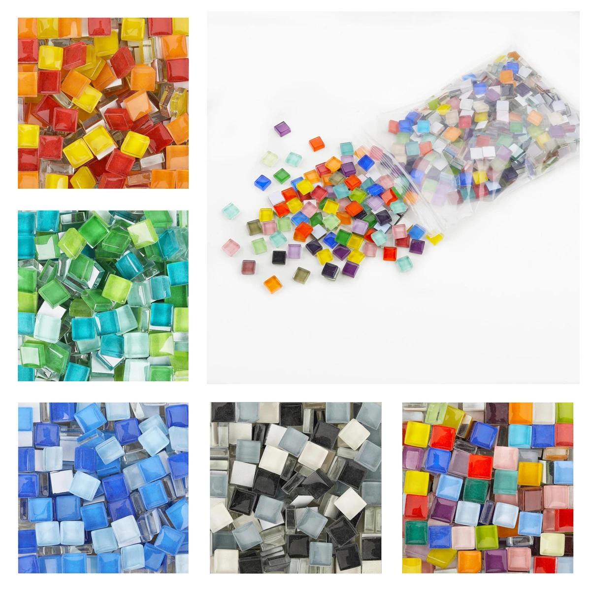 Glass Mosaic Tiles Crafts Kids Craft Mosaic Tiles Creative Material Kids Mosaic Making