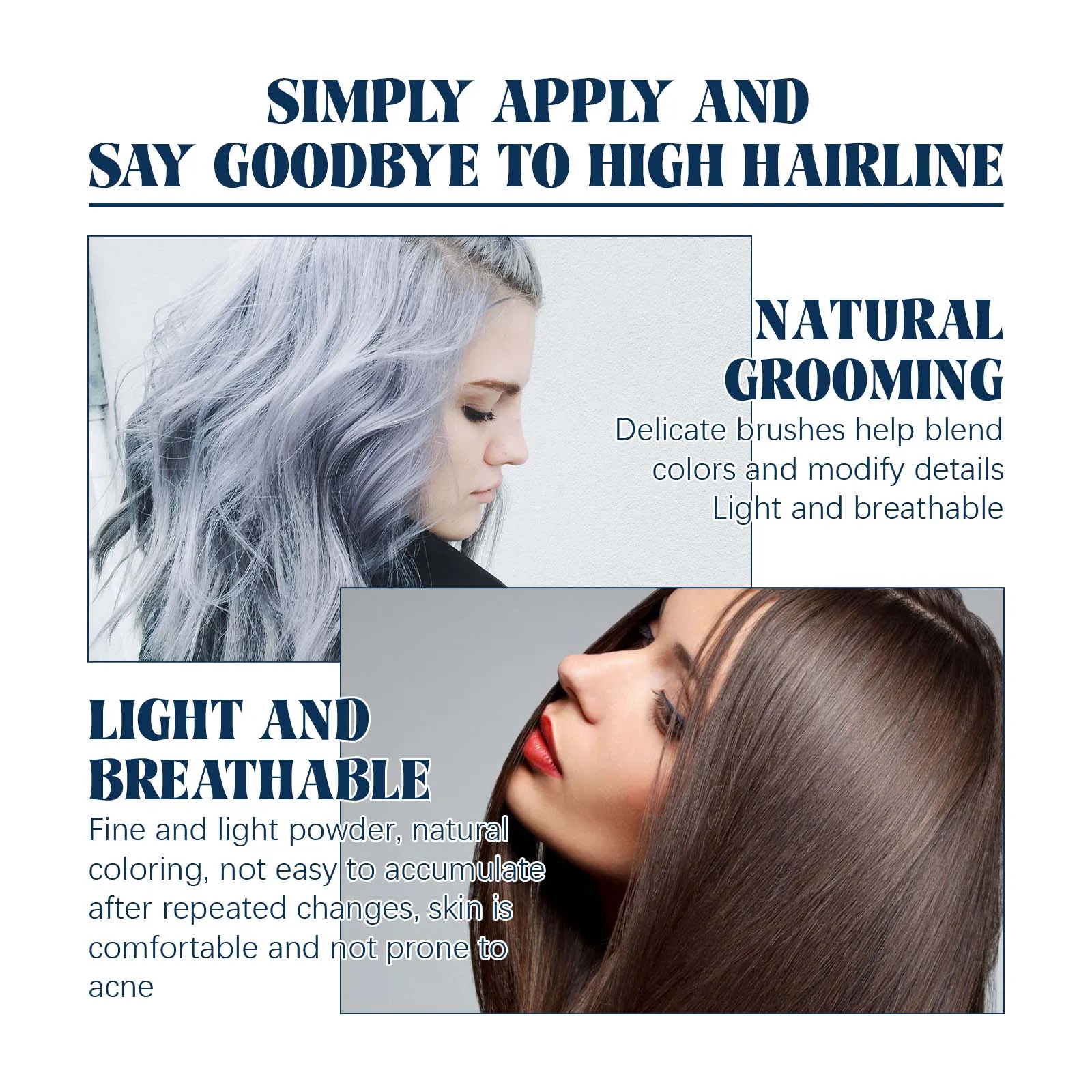 Premium Hair Powder For Filling Hairline and Controlling Oil,Complement Color Naturally,Permium Colored Hair Healthy Thickener
