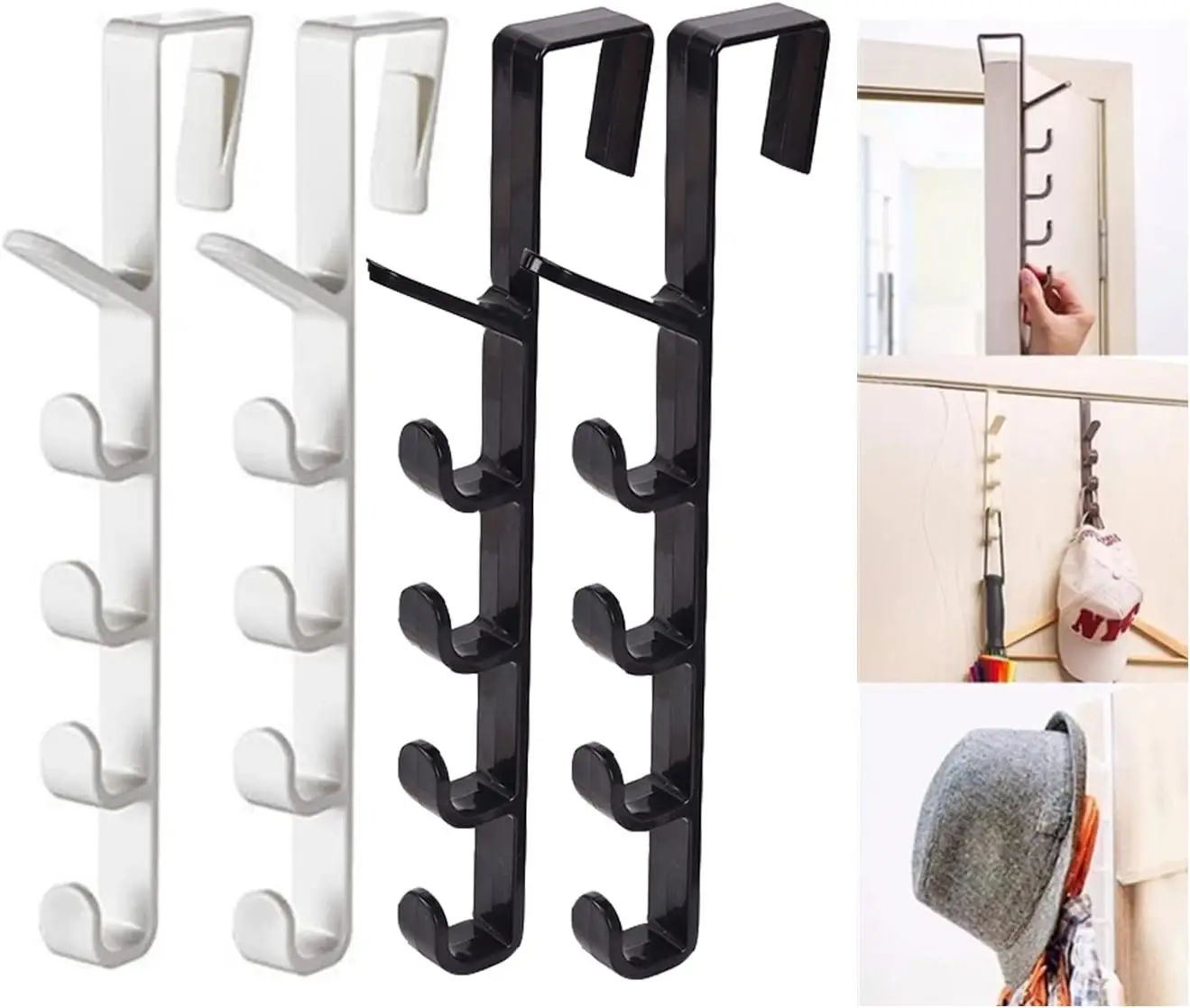 Coat Rack Wall Mounted with 10 Hooks, Dinosam Coat Hooks for Hanging  Coats,Heavy Duty Metal Hook Rack Rail Coat Hanger Wall Mount for Purse  Clothes Jacket Backpack Entryway - Walmart.com