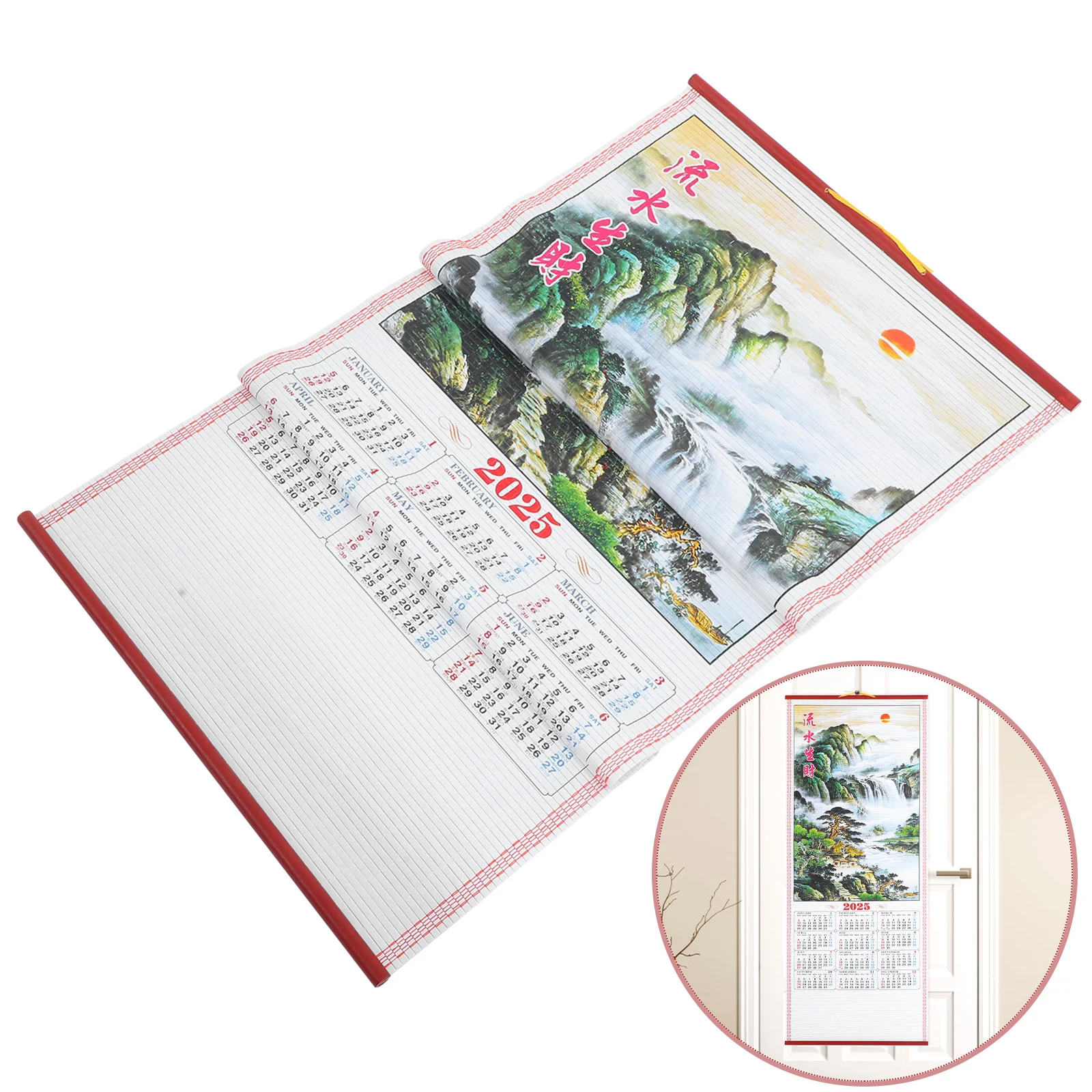 

Year of The Snake Hanging Scroll Calendar Delicate Daily Zodiac Office Accessories Wall Paper Household