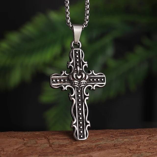 Men's Silver Cross Necklace / Cross and Mary Medals for Men / Catholic  Pendants / Catholic Jewelry for Men / Jewelry for Men / Mens Necklace - Etsy