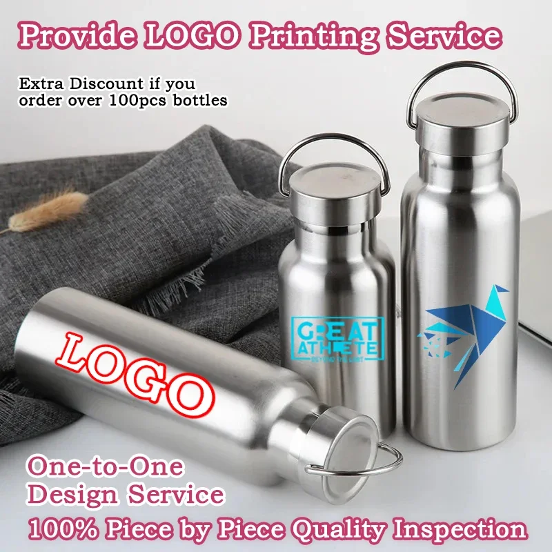 LOGO Custom Stainless Steel Water Bottle Leak-proof Single OEM ...