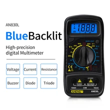 

Portable AN830L Digital Multimeter Tester LCD Backlight Data Hold 1999 Counts AC/DC Voltage Current Meter Household Multimetro