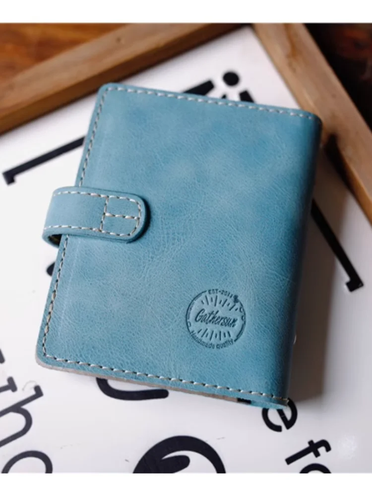 Original Handmade A7A6A5 Genuine Leather Handbook Card Holder Multi-Functional Travel Folder for Documents Customized Notebook