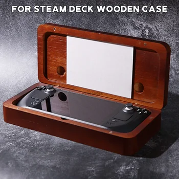 High-end Exquisite Wooden Magnetic Hard Storage Table Box For Steam Deck Anti-drop Shockproof Unique Style Storage Holder Case 1