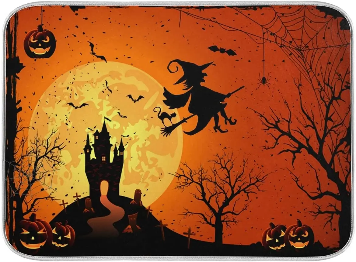 https://ae01.alicdn.com/kf/S3e5fea9f5d604046b88081ad9cd73167M/Happy-Halloween-Fall-Pumpkin-Witch-Dish-Drying-Mat-for-Kitchen-Counter-Spooky-Castle-Bats-Trick-or.jpg