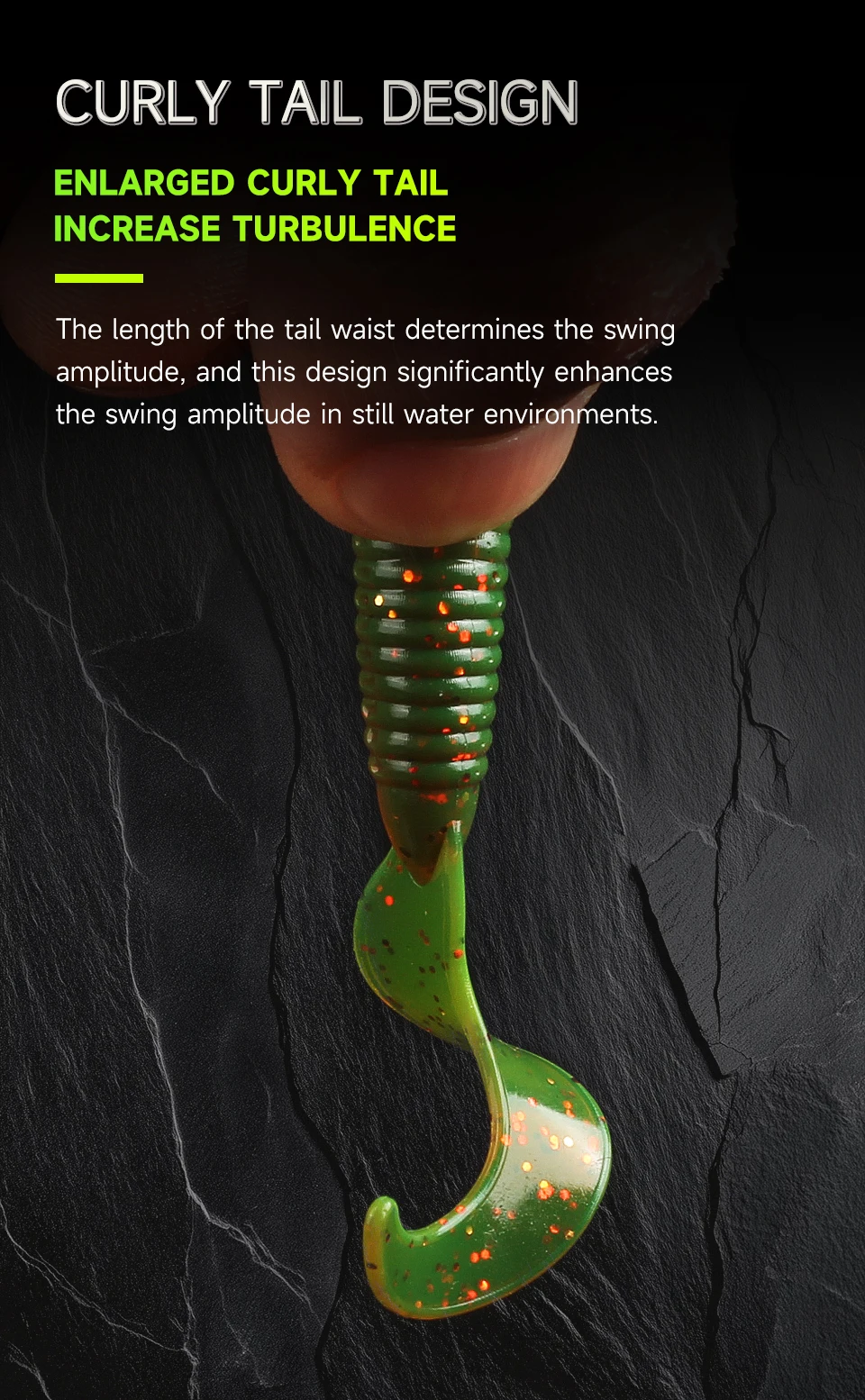 Supercontinent Soft Bait Angry Spin 25 mm 35 mm 45 mm Angelköder Kunststoff Silikon Wurm Moggot Grub Lure sinkende Köder – Detail 8