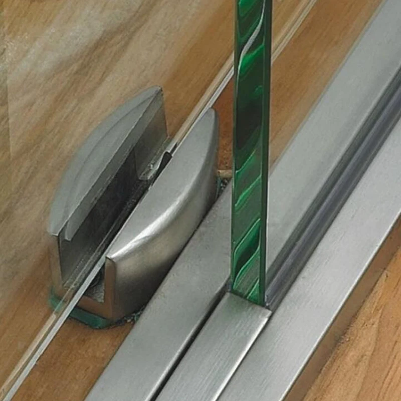 Shower room accessories Bathroom sliding door limiter Glass door Solid stainless steel straight swing sliding block positio