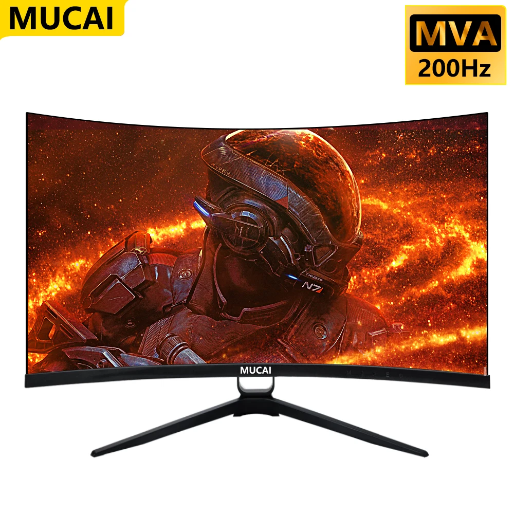 MUCAI-27-inch-Monitor-Curved-Display-16-9-MVA-165Hz-FHD-Desktop-LED ...