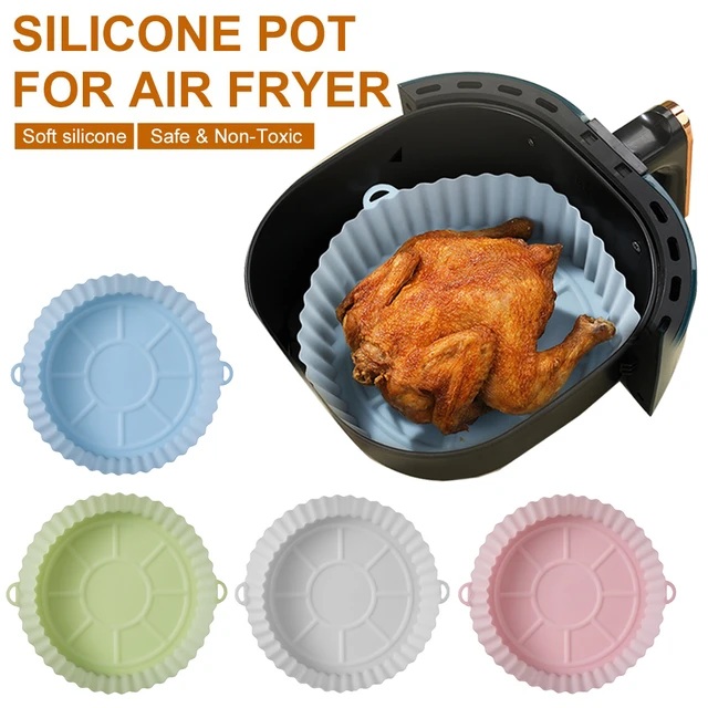 Air Fryer Silicone Pot Reusable Air fryer Oven Accessories Replacement of  Paper Liners Heat Resistant Air fryer Silicone Liner - AliExpress