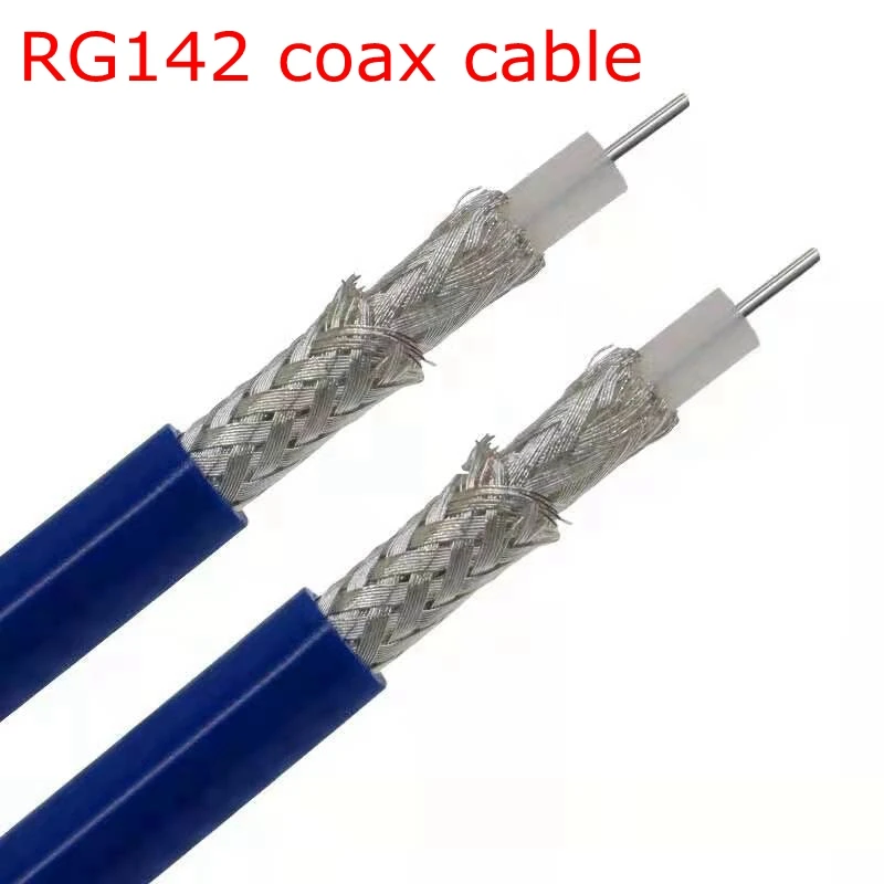 Azul Macio Duplo Blindado rf Cabo Coaxial Rg142 Rg142 Sff503 Conector do Adaptador 50ohm Alta Qualidade