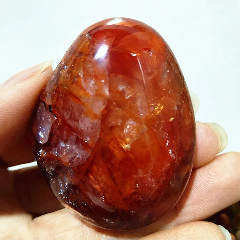 high quality Natural Stone Red Hematoid quartz Crystal palm Meditate And Chakra Healing Feng Shui Crystal Home Decoration 6