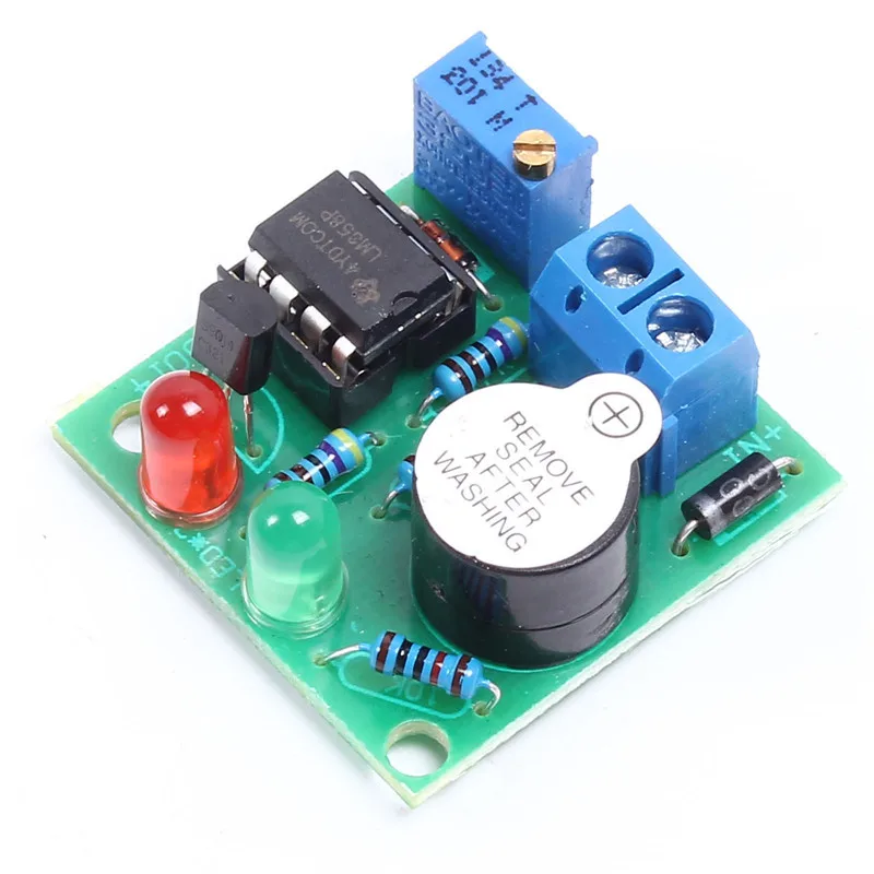 LM358 9V 12V Accumulator Battery Protector Light Sound And Alarm Indicator Board 