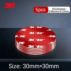 High - Viscosity Transparent Double - Sided Adhesive Tape - Seamless & Wall - Safe - Ideal for Automotive Decoration (Round - 3cm - 5pcs)