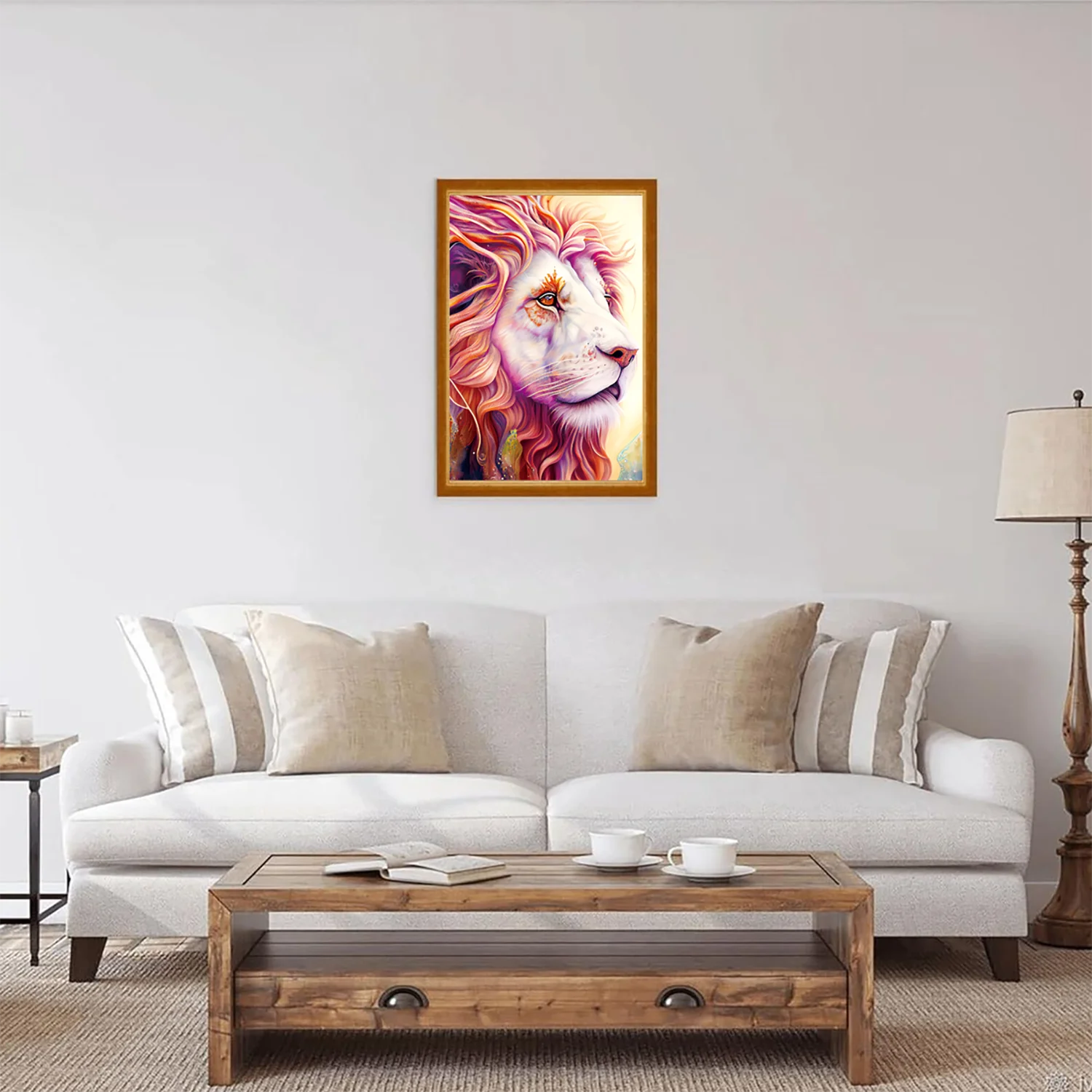 300pcs Flowers Drawn Lion Velvet Material Floor Jigsaw Puzzles for Adults Home Decor Games Family Fun Educational Toys for Kids 6