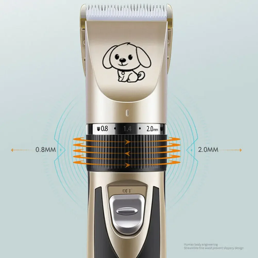 Electrical Pet Hair Trimmer Rechargeable Low Noise Dog Cat Hair Clippers Kit Cutter Machine Grooming Shaver Scissor