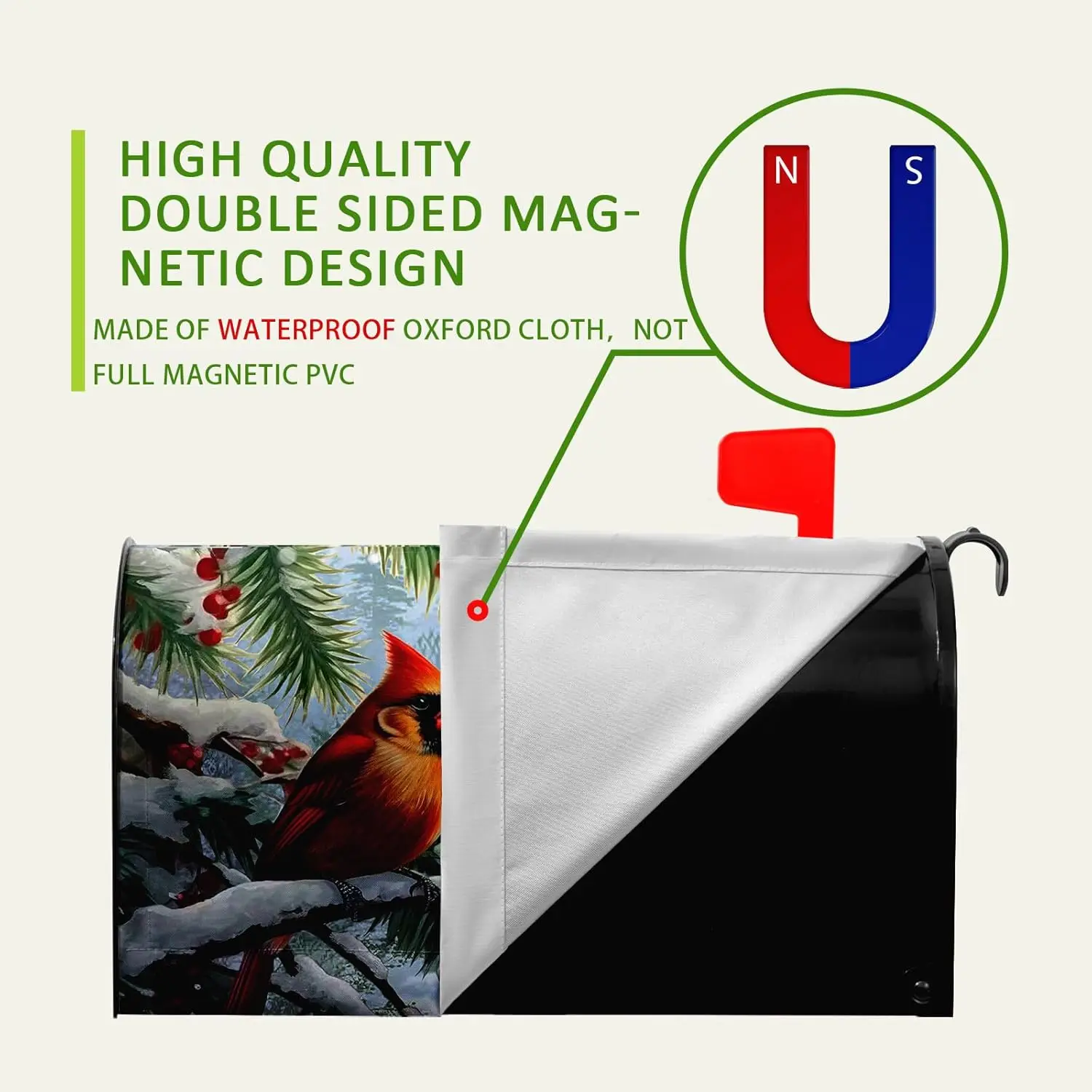 Personalized Mailbox Covers Magnetic Seasonal Waterproof Mailbox Wraps Add PhotoText Post Letter Box Cover Decor 25x21''